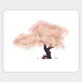 Cherry Blossom Pandas Magnet